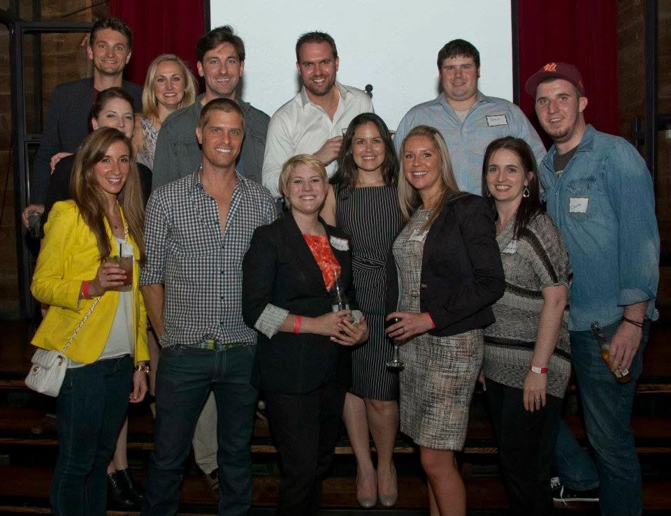 Former Manhattan Hokies officers gathered at a chapter event.