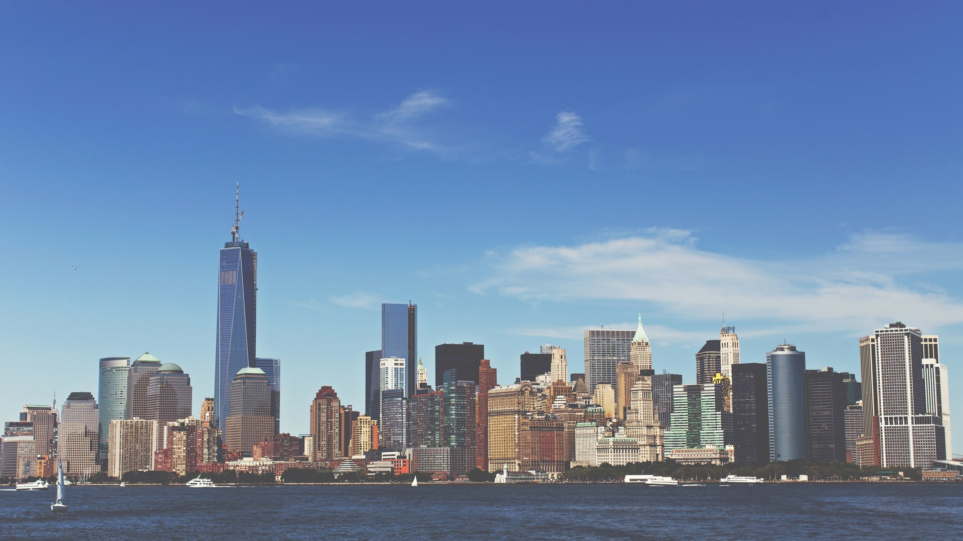 Downtown Manhattan seen across the water