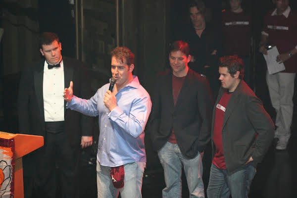 A person speaking onstage at Webster Hall